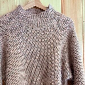 Joie Martika Muted Pastel Marled Knit Sweater - Alpaca Blend - Oversized XS